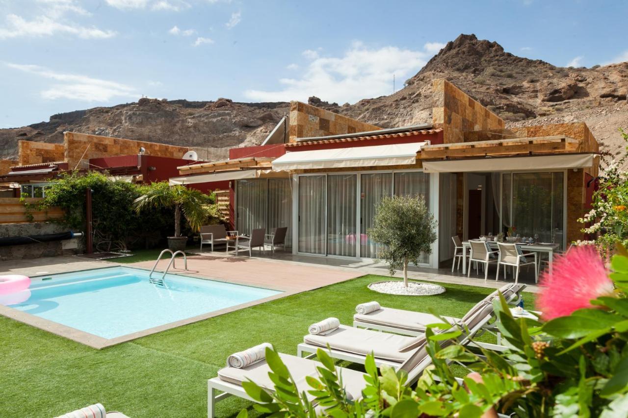 Elle Ocean Villa Gran Canaria Heated Pool Wifi อามาโดเรส ภายนอก รูปภาพ