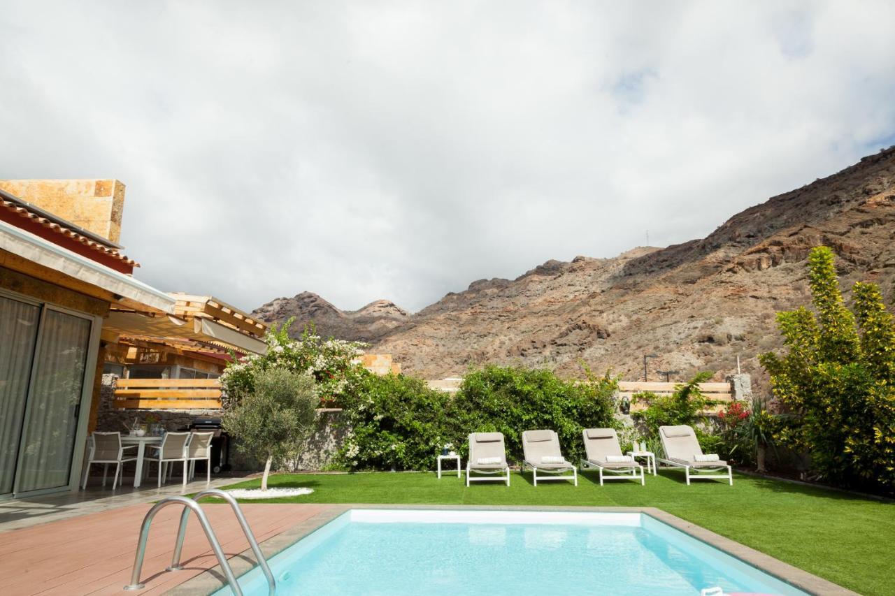 Elle Ocean Villa Gran Canaria Heated Pool Wifi อามาโดเรส ภายนอก รูปภาพ